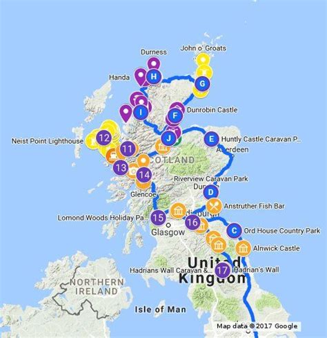 Mapa Escocia Google Maps