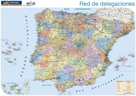 Mapa España. Empresa Comercial | Mapas Murales de España y ...