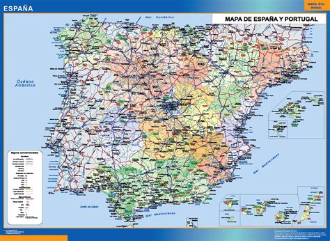 Mapa España Provincial Simple | Mapas España y el mundo