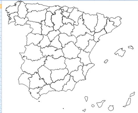 mapa españa provincias excel | Análisis y Decisión