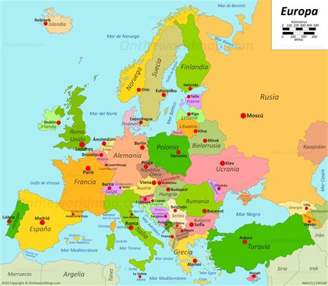 Mapa Europa Y Capitales