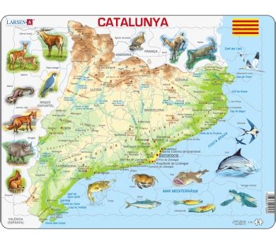 Mapa Físic de Catalunya en català