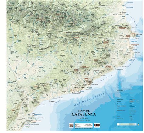 Mapa Fisico De Cataluña | Mapa