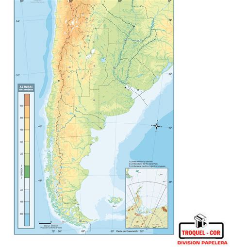 Mapa Físico Político Nº6 República Argentina | Mapa fisico, Mapas, Mapa ...