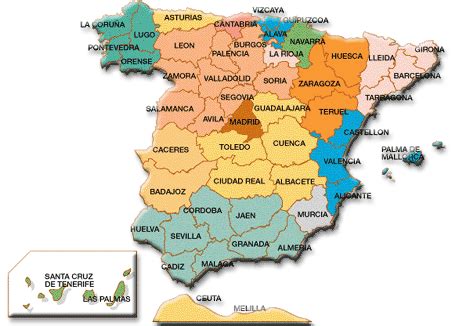 Mapa físico y político de España   Aprendiendo con Julia