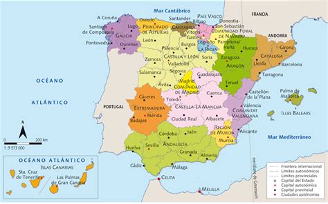 Mapa gastronómico de platos típicos de España