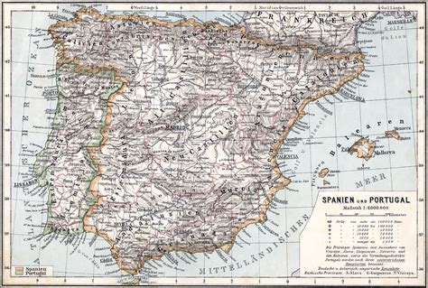 Mapa histórico de España   Tamaño completo