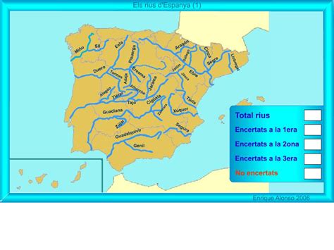 Mapa interactiu d Espanya Els rius d Espanya. On és ...