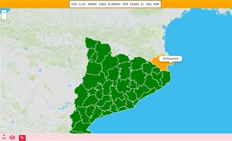 Mapa interactiu. On és? Comarques de Catalunya Mapas ...