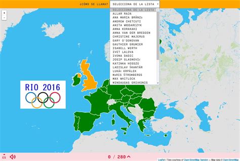 Mapa interactivo. Como se chama? 28 Deportistas olímpicos ...