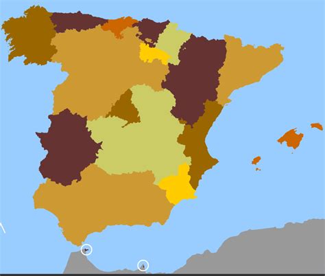 Mapa interactivo de España Comunidades y ciudades ...