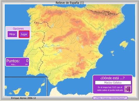 Mapa interactivo de España | Recurso educativo 99785   Tiching