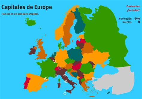Mapa Interactivo De Europa Capitales | Mapa