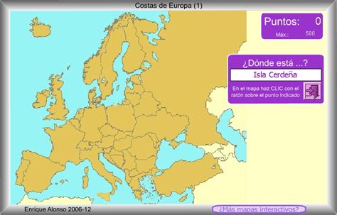 Mapa interactivo de Europa Costas de Europa. ¿Dónde está ...
