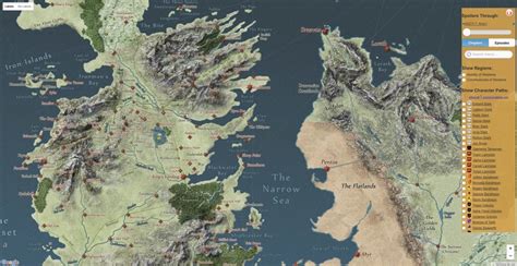 Mapa interactivo de Juego de Tronos