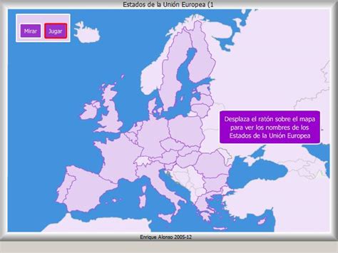 Mapa interactivo de la Unión Europea Estados de la Unión ...