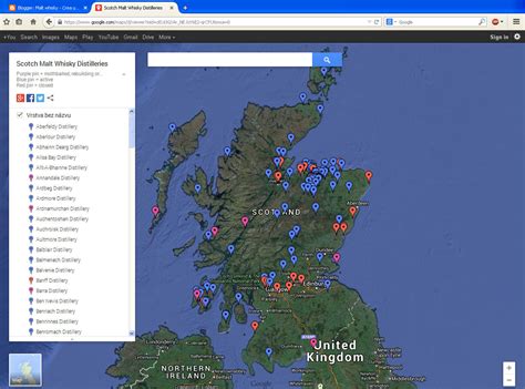 Mapa interactivo de las destilerías escocesas