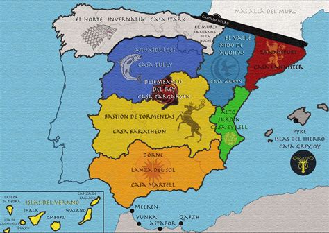 MAPA JUEGO DE TRONOS ESPAÑA | Juego de tronos, Mapa juego de tronos, Mapas
