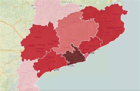 MAPA Les regions de Catalunya amb més risc de rebrot i les que menys ...