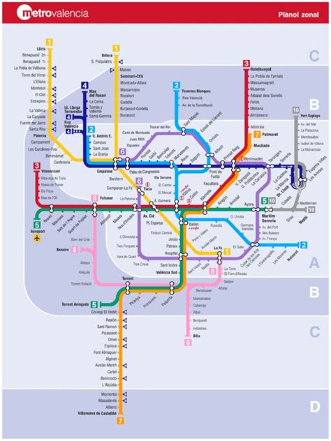 Mapa Metro Valencia 2016