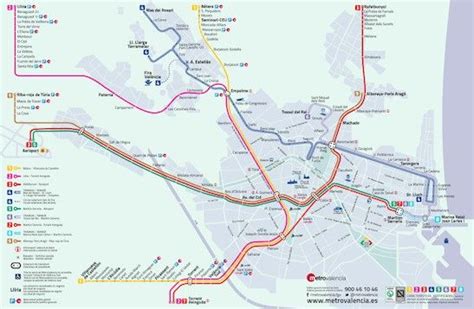 Mapa Metro Valencia 2016