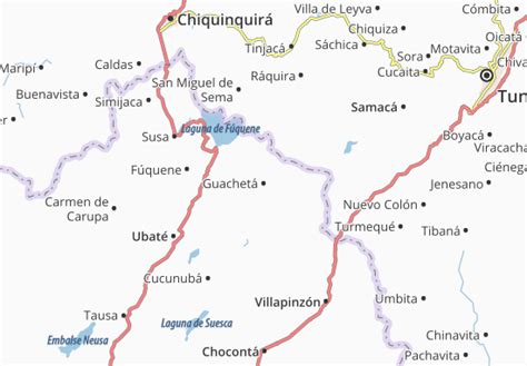 Mapa MICHELIN Guachetá   plano Guachetá   ViaMichelin