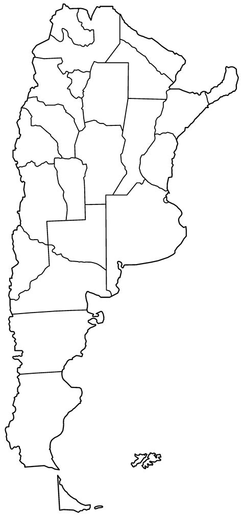 Mapa mudo de Argentina   Mapa mudo