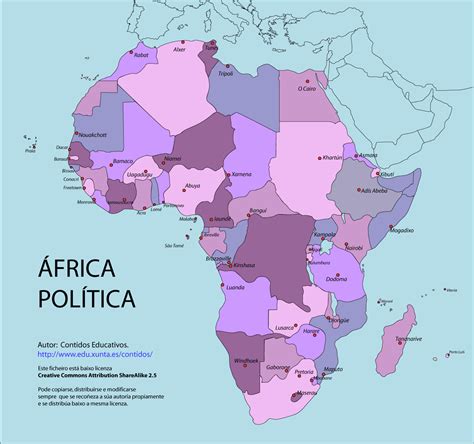 Mapa Mudo Politico De Africa Con Capitales