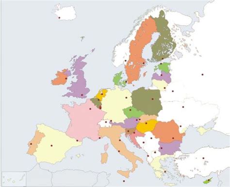 Mapa Mudo Union Europea