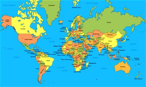 Mapa Múndi: Mapa do Mundo e os Mapas dos Continentes