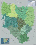 Mapa Municipios Huesca | Vector maps