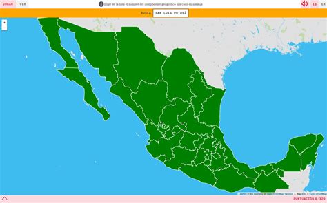 Mapa para jugar. ¿Dónde está? Estados de México   Mapas Interactivos