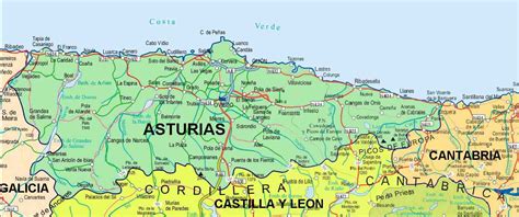 Mapa político Asturias