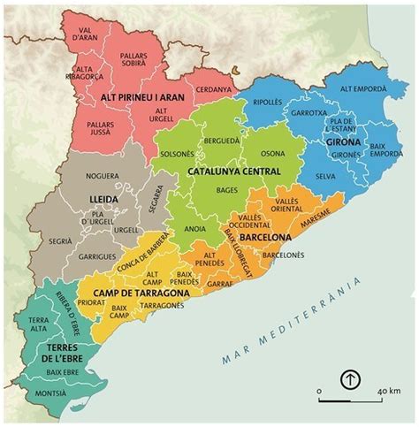 Mapa Político de Cataluña con Ciudades | Blogitravel ...