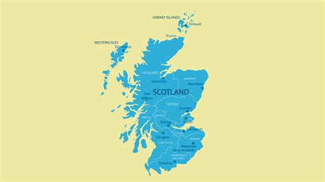 Mapa politico de Escocia