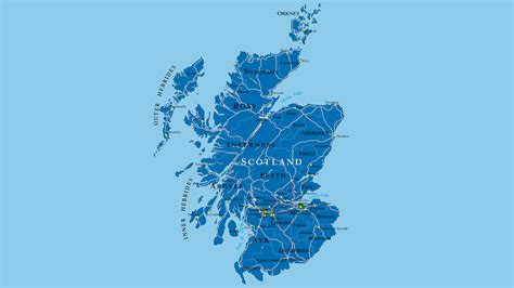 Mapa politico de Escocia