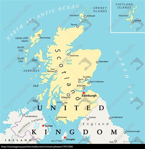 mapa político de escocia   Stockphoto   #17917290 ...