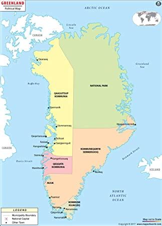 Mapa Politico De Groenlandia | Australia Mapa