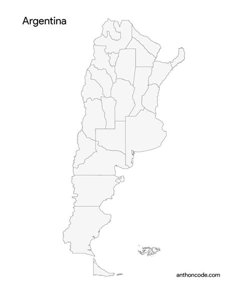 Mapa político de la Argentina para colorear e imprimir + PDF en 2020 ...