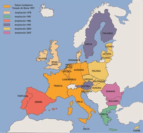 Mapa Político de la Unión Europea | PCPI: Ámbito Social