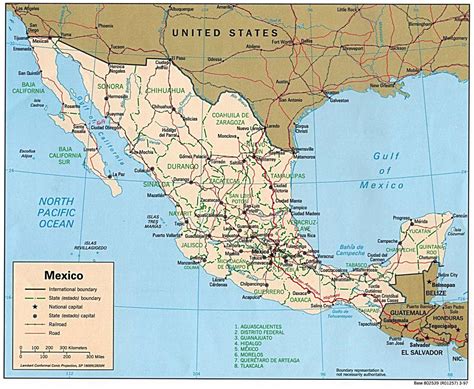 Mapa Político de México   Tamaño completo | Gifex