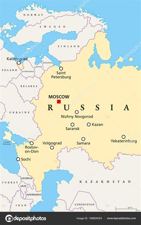 Mapa Politico De Rusia 2019