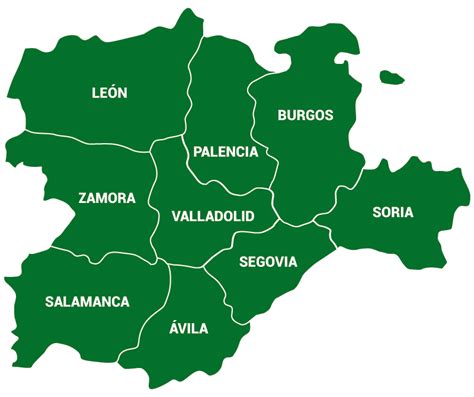 Mapa provincias Castilla y León   ASAJA Castilla y León