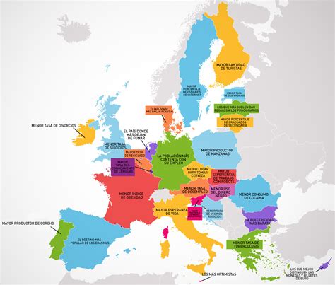 Mapa:  ¿Qué es lo mejor de cada país de la Unión Europea ...