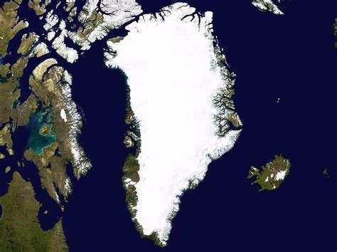 Mapa satelital de Groenlandia Groenlandia