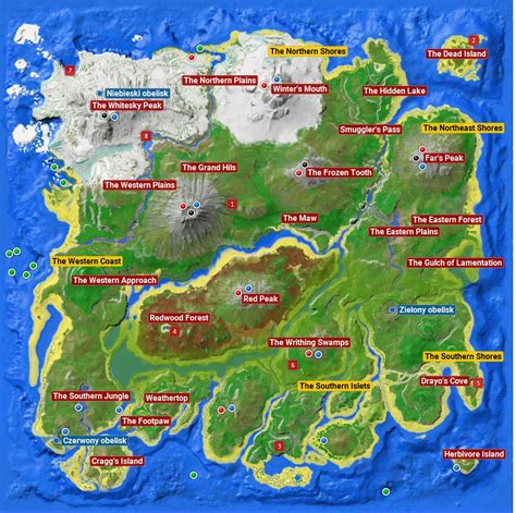 Mapa świata i bossowie | Mapa świata, zrzuty i bossowie   ARK: Survival ...
