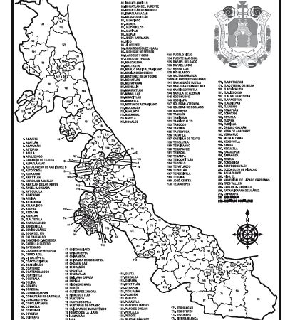 Mapa tamaño carta 121 – Veracruz. División política con nombres. Venta ...