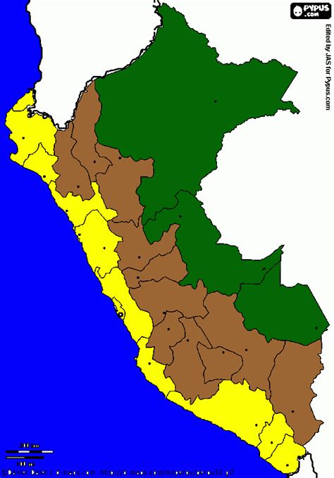 Mapa tres regiones del Perú para colorear   Imagui