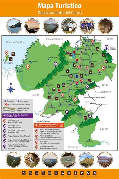 Mapa Turístico departamento del Cauca /Tourism map on Student Show