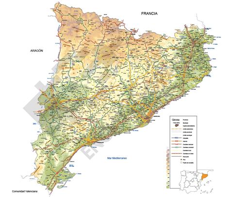 Mapa vectorial de Cataluña – Estudio de SITOgraphics